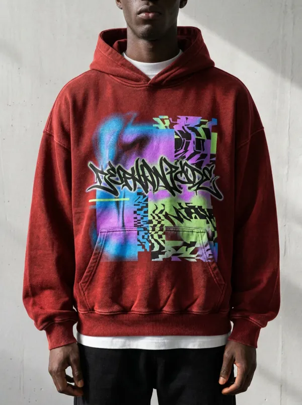 Men's Streetwear Graffiti Abstract Hoodie