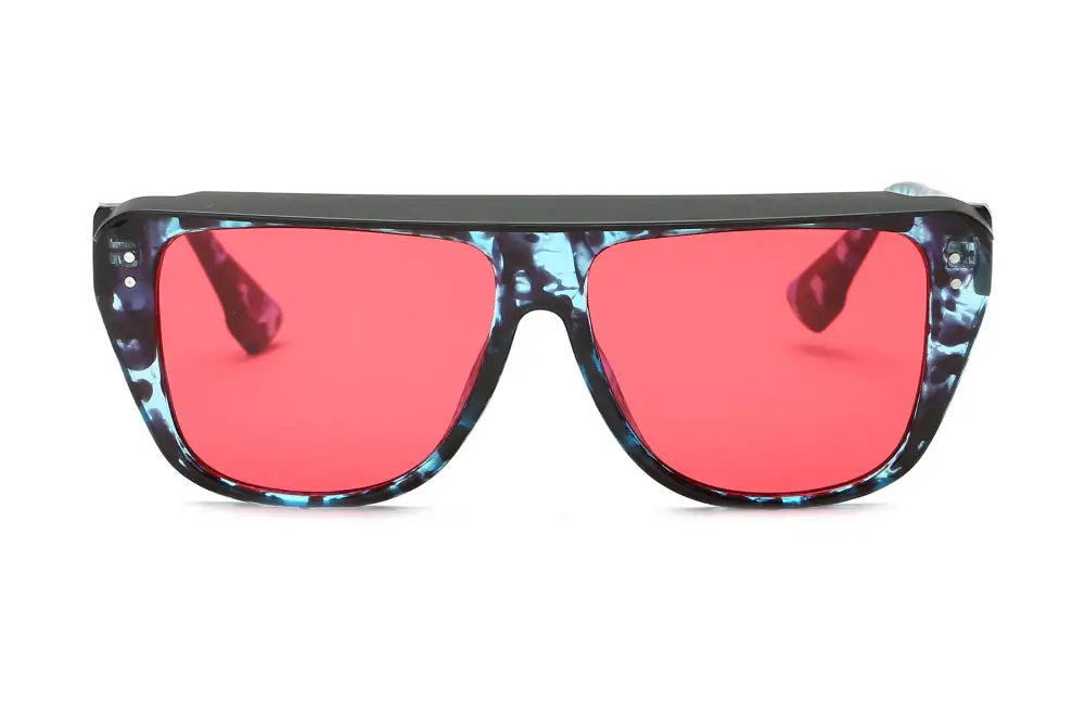 Retro Vintage Shield Square Sunglasses