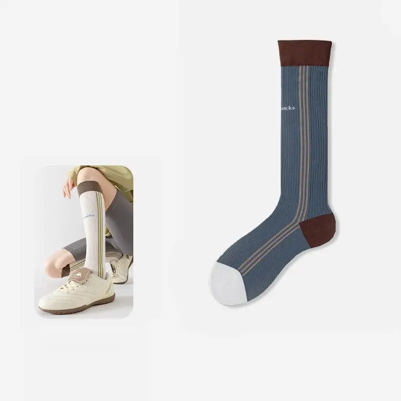 Retro Striped Athletic Knee Socks