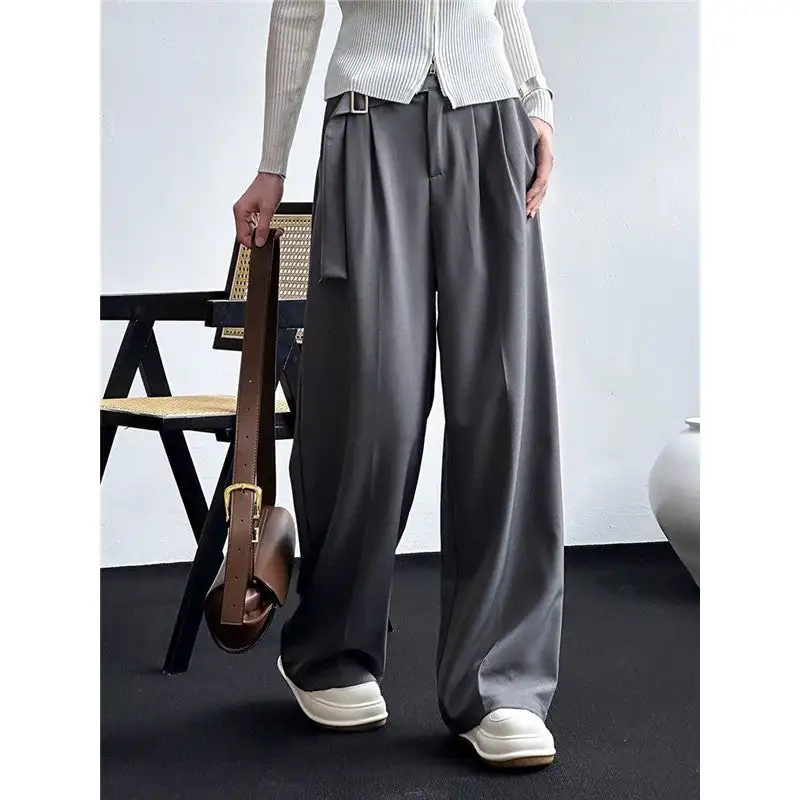 Loose High Waist Suit Pants