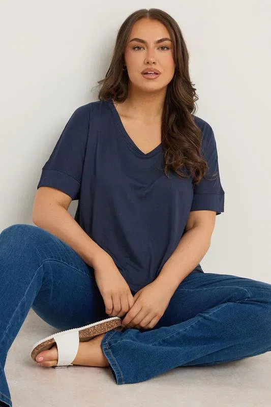 Navy Blue Short Sleeve Modal Rich T-Shirt