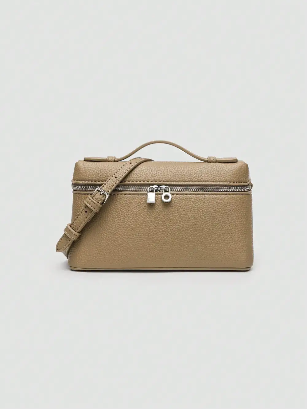 Litchi Grain PU Square Shoulder Bag