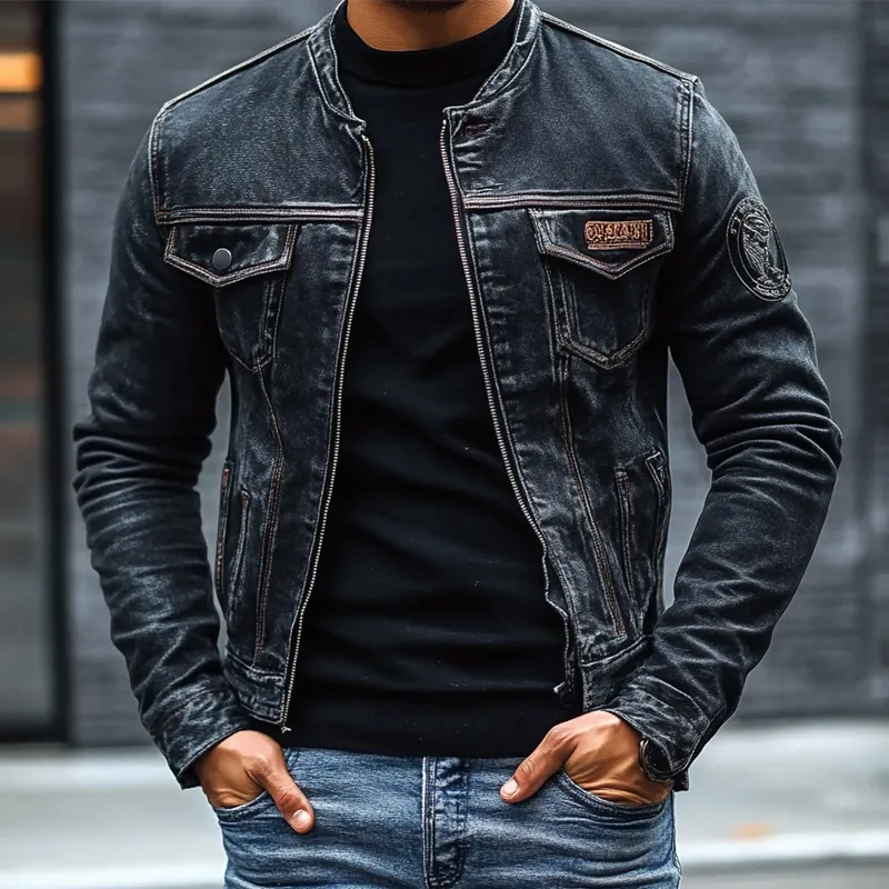 Washed Utility Slim Jacket