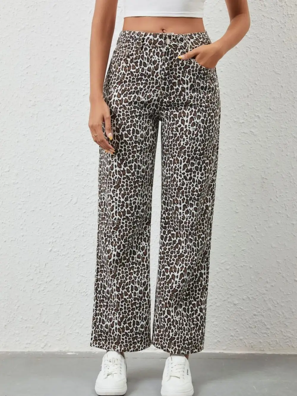 Wide Leg Stretch Jeans