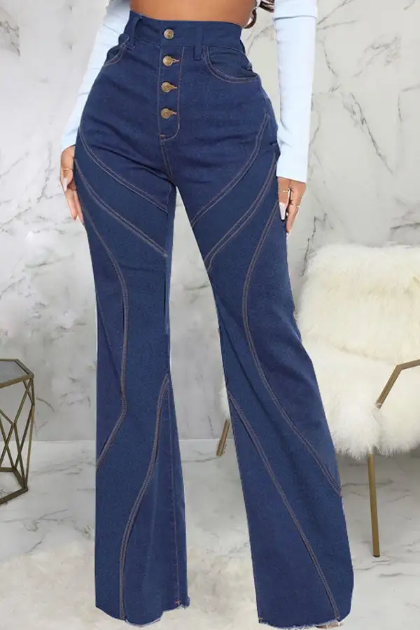 Patchwork Flared Jeans