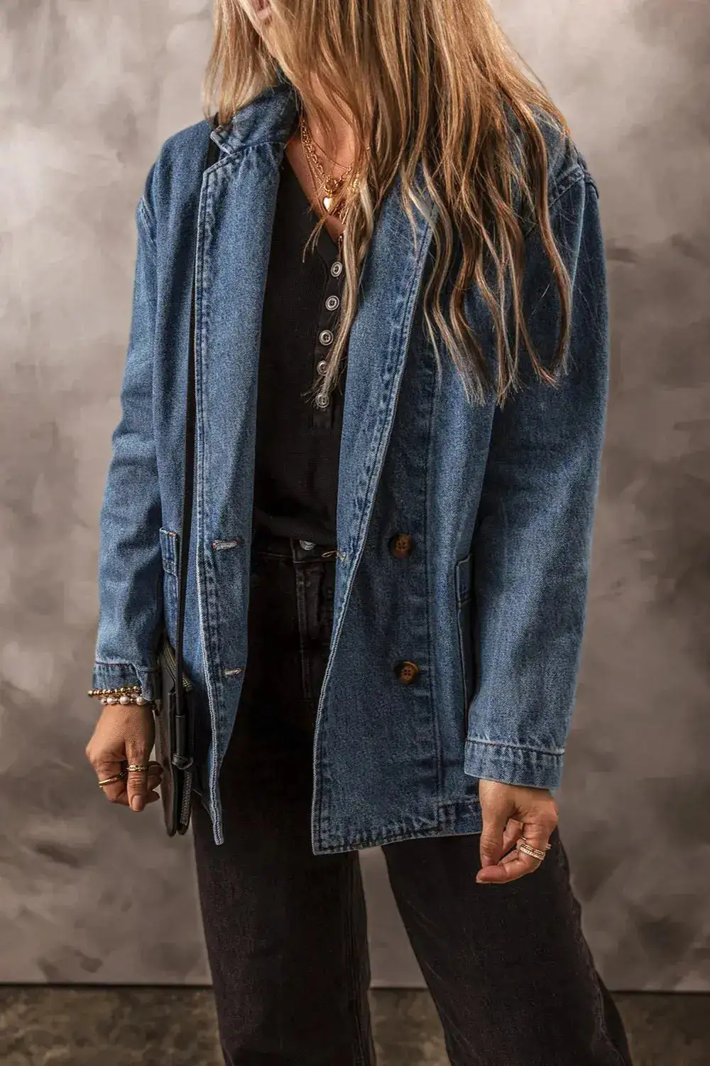 Denim Pocketed Casual Jacket