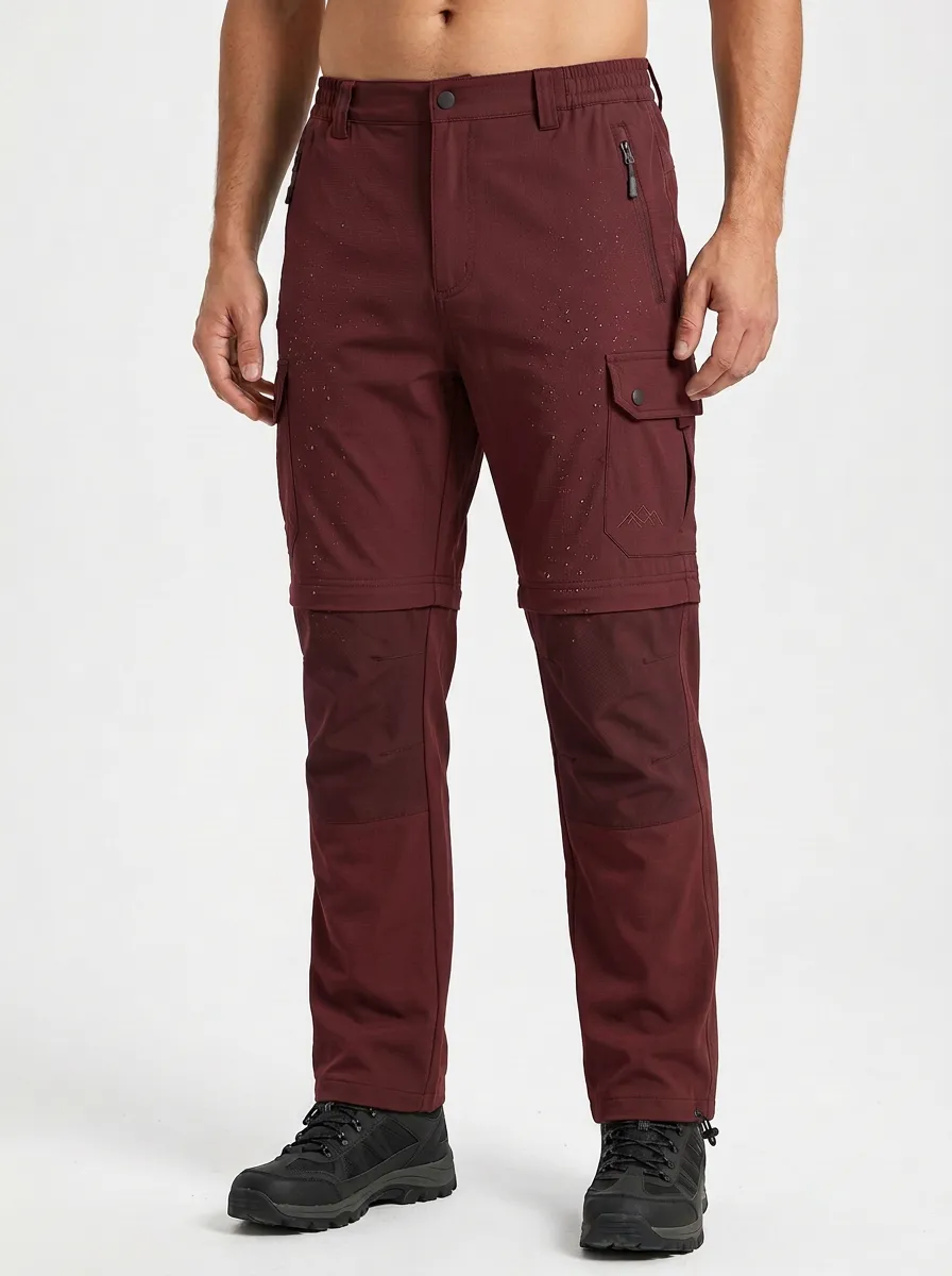 Men's Trek Tactical Mountain Graphic Waterproof Zip Tactical Cargo Pants