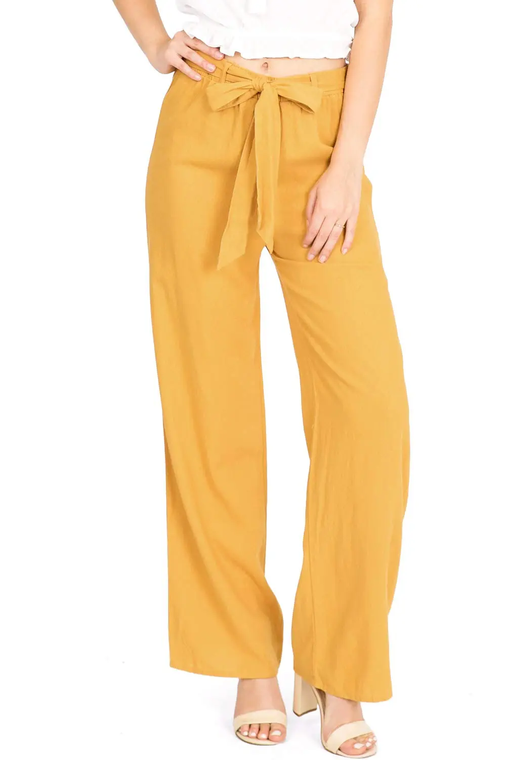 Tied Waist Linen Pants