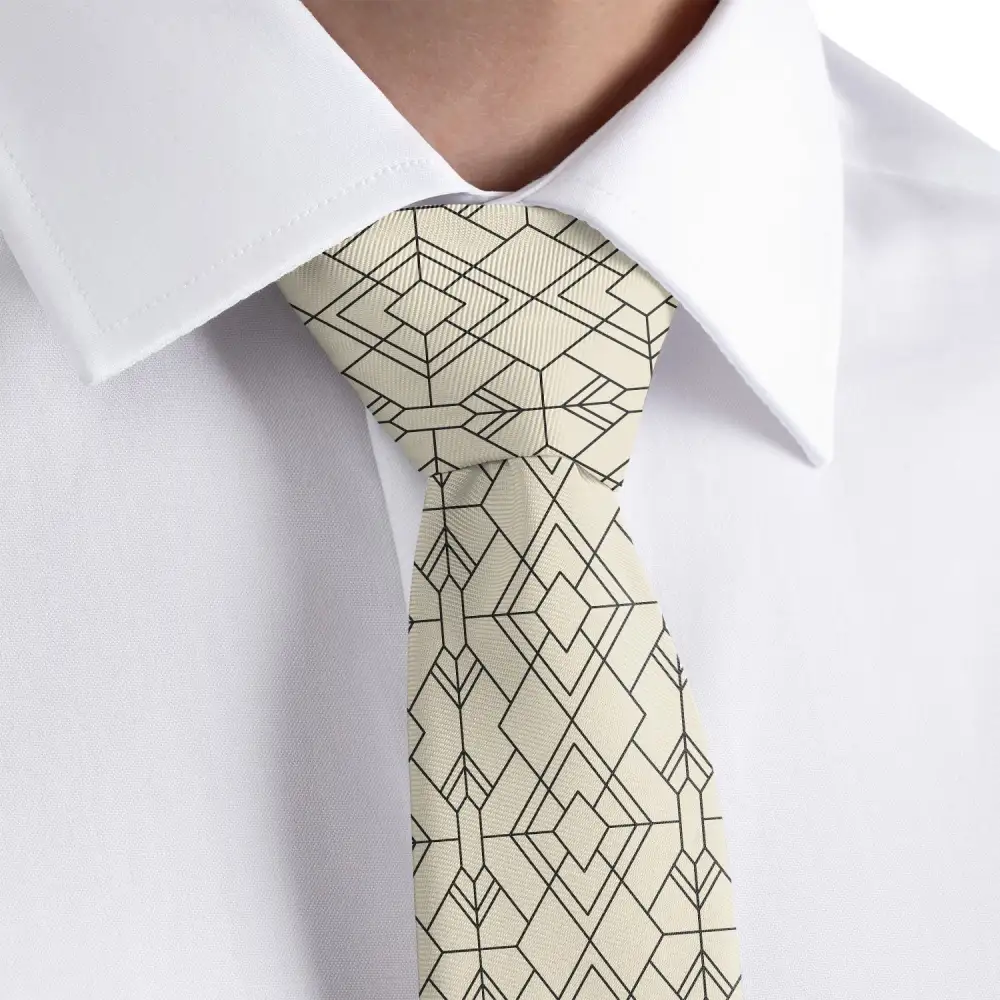 Refined Art Deco Style Necktie