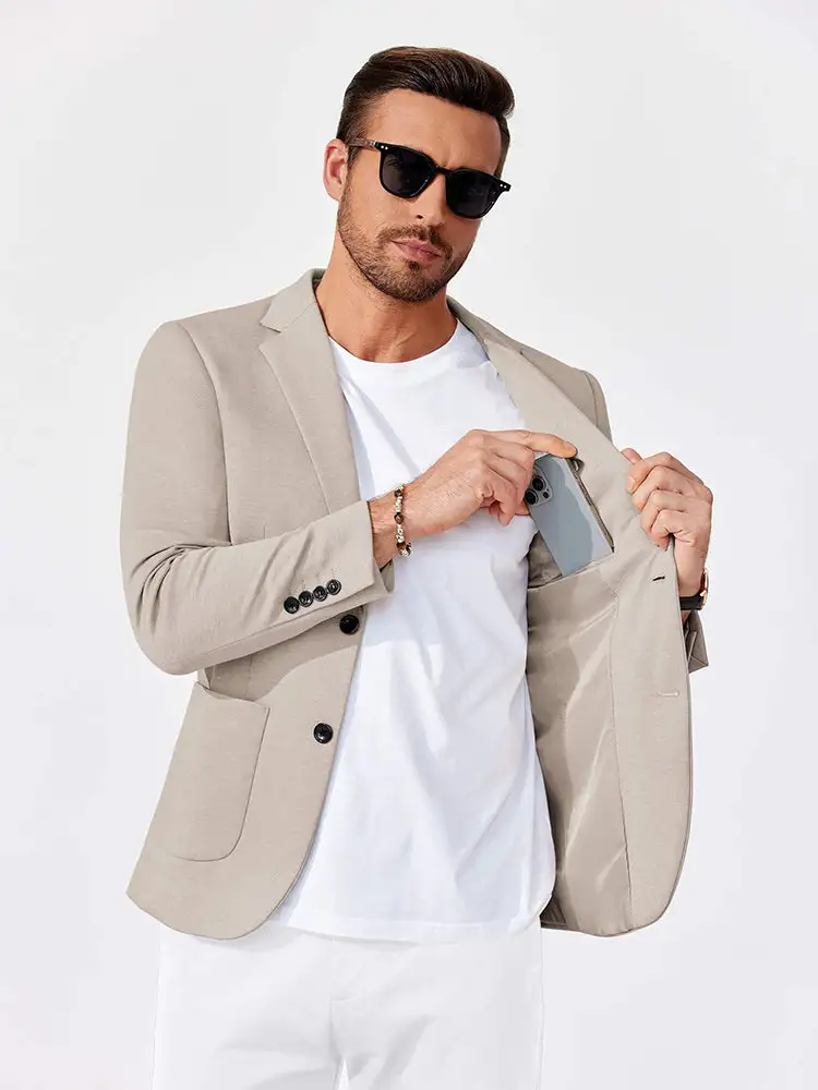 Soft Touch Business Casual Two Buttons Suit Jacket Blazer Coat