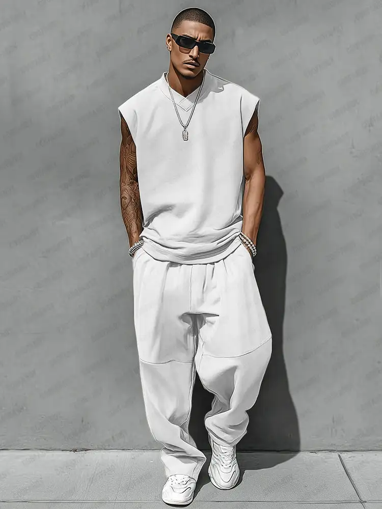 Cotton Blend Tank & Balloon Pants Set