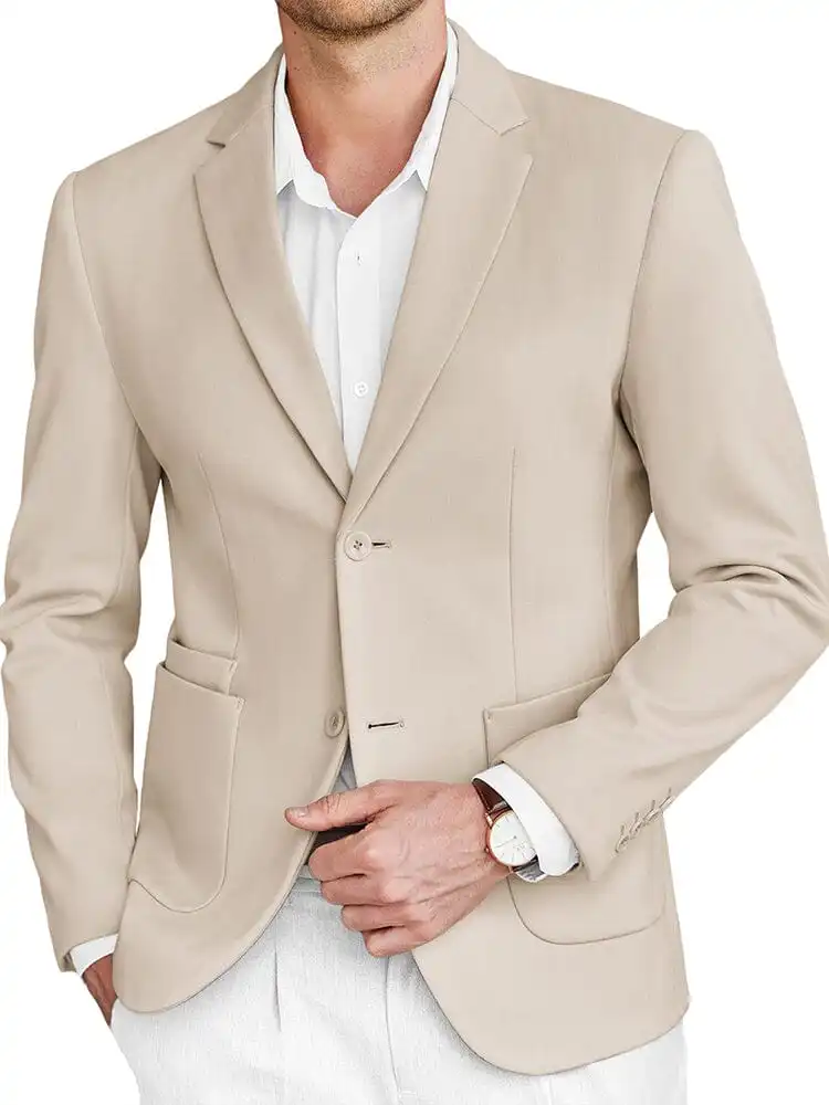 Openwork Classic Two Button Tweed Blazer Jacket