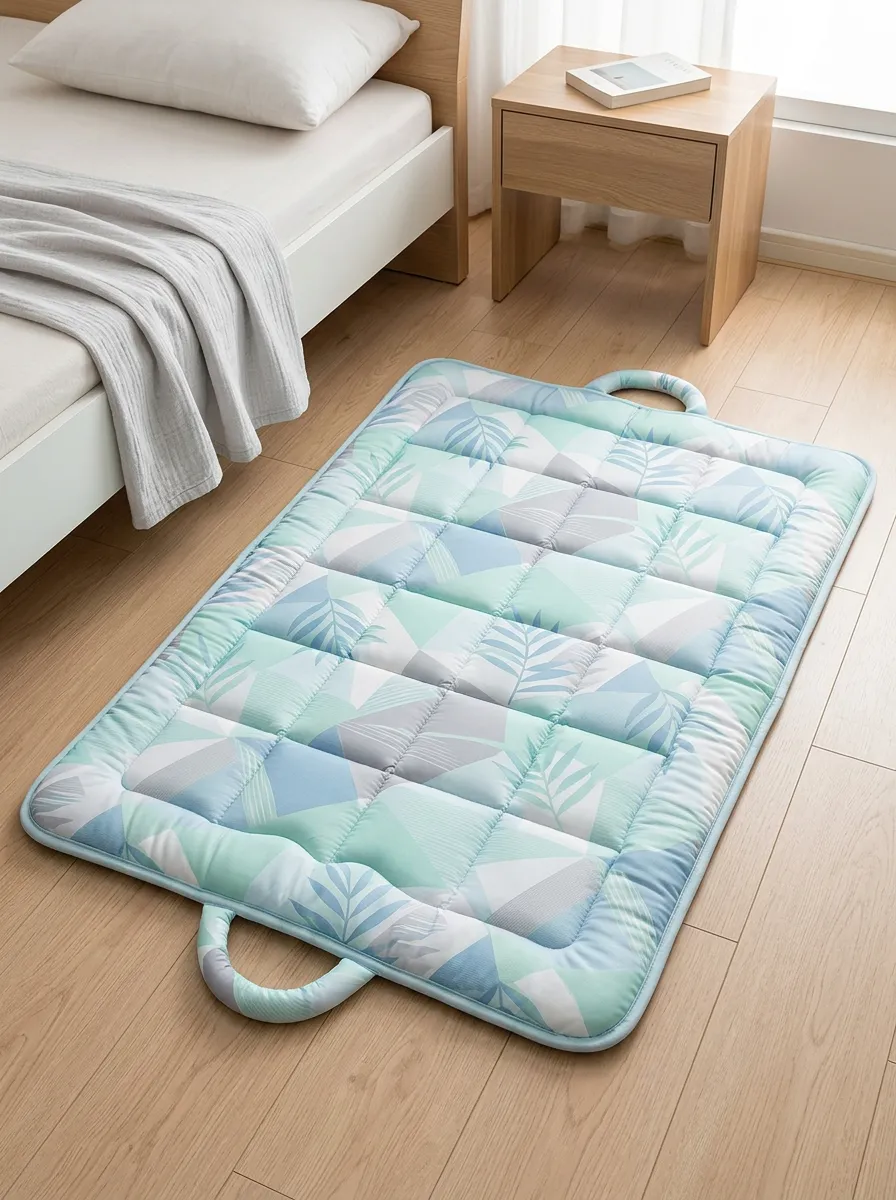 Geometric Leaf Print Cooling Mat