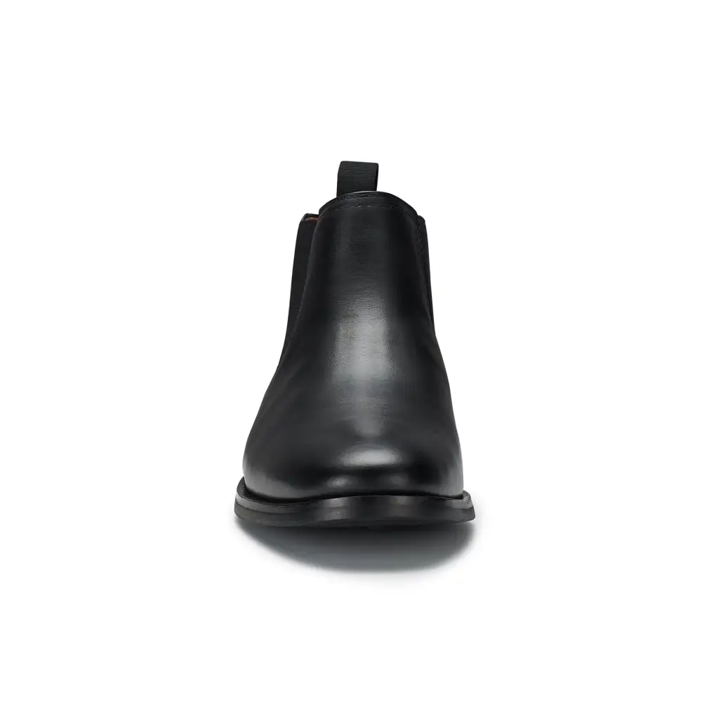 Classic Faux-Leather Slip-On Elastic-Side Chelsea Boots