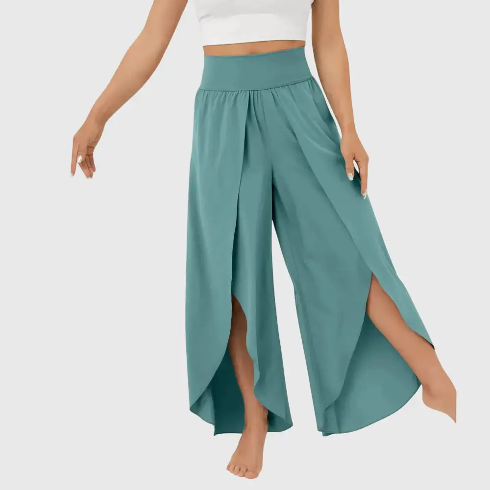  Wide Leg Split Hem Pants