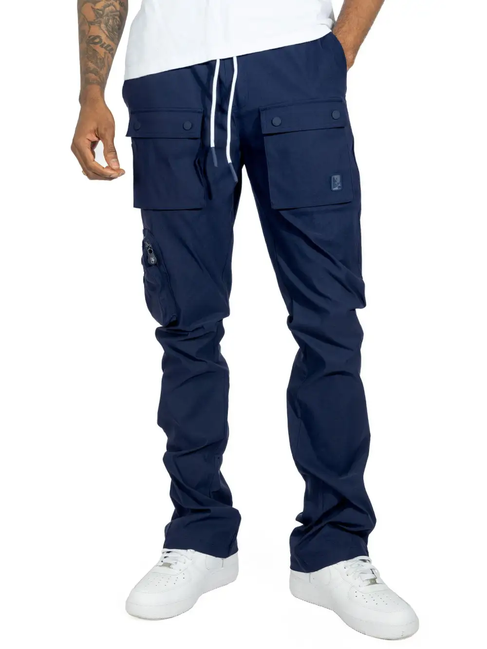 Everyday Nylon Stacked Cargo Pants