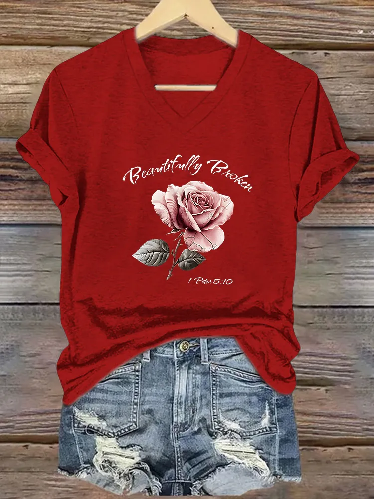 Women's Exquisite And Proud Rose Short-Sleeved T-Shirt