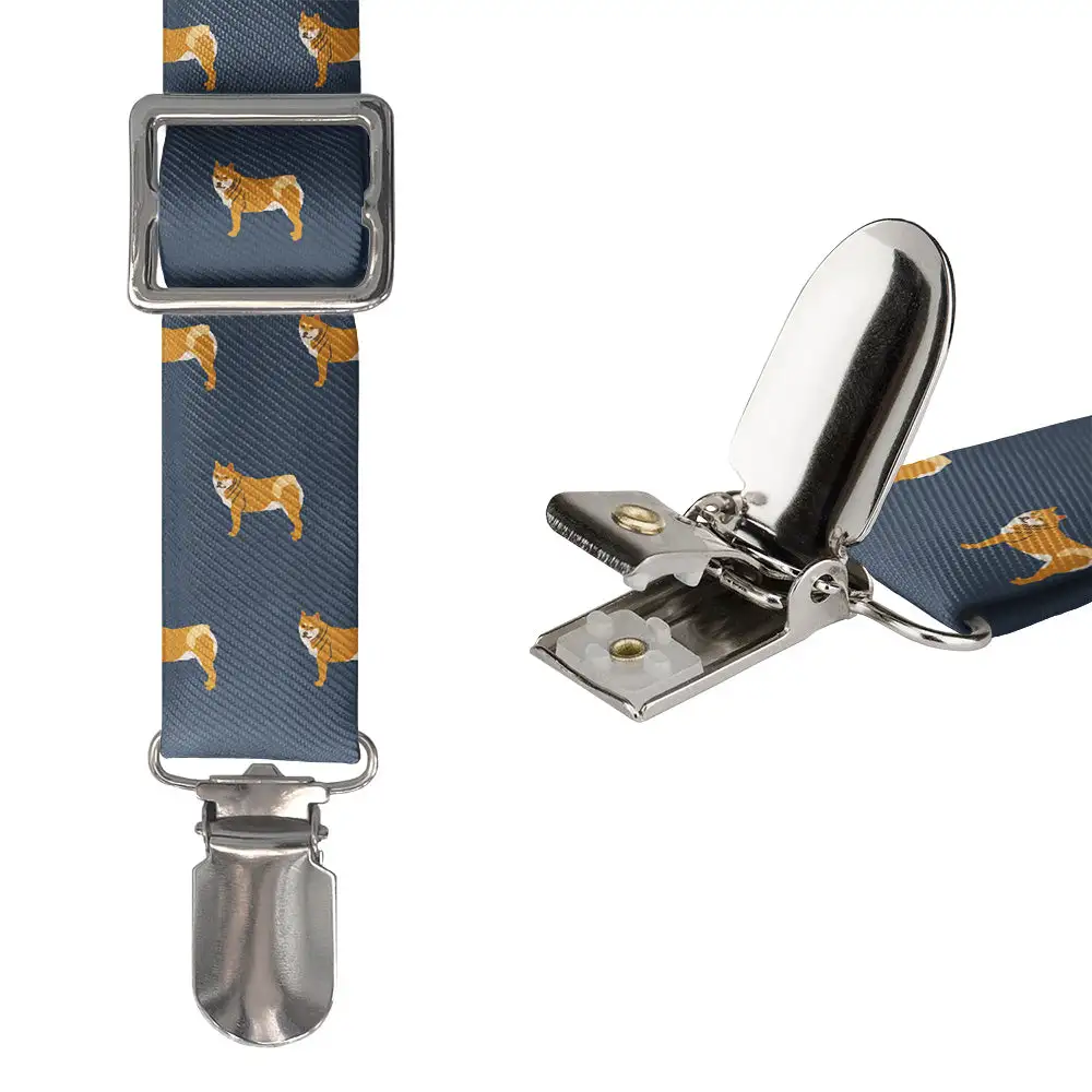 Shiba Inu Dog Theme Suspenders