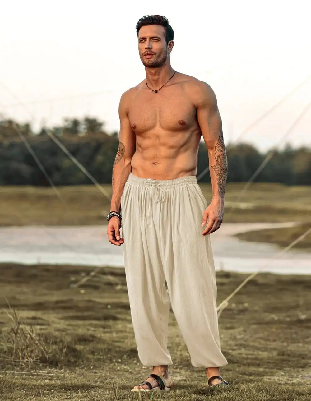 Loose Fit Linen Pants
