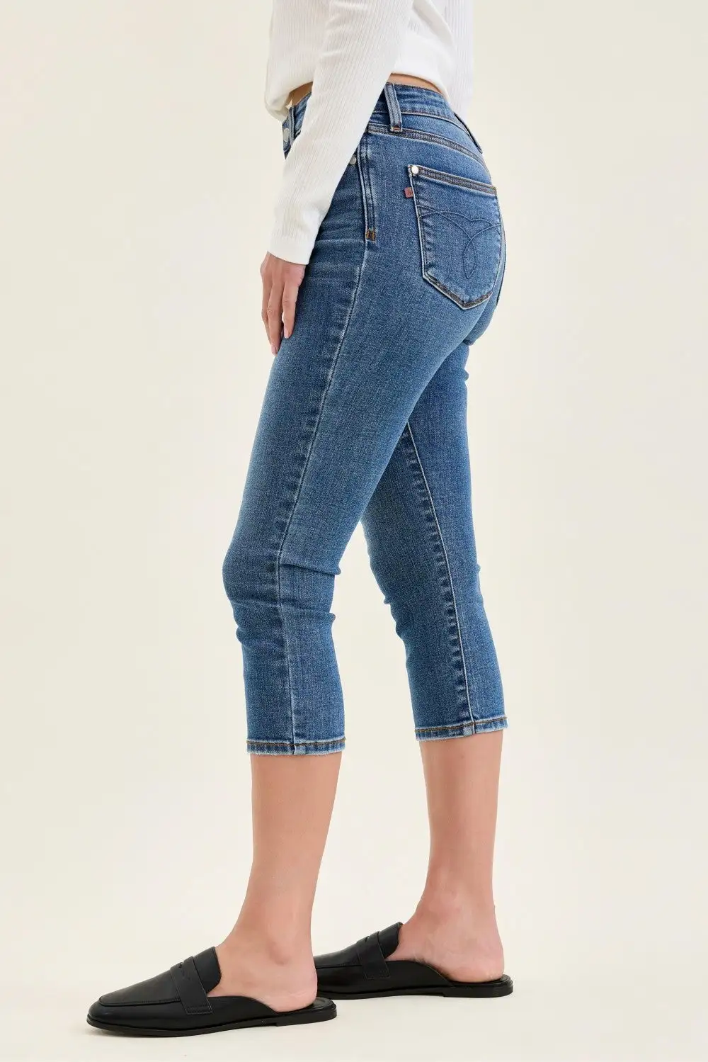 Denim Mid Rise Pocketed Jeans