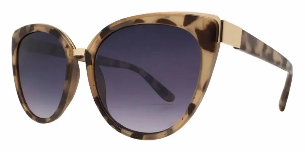 Flat Lens Women Cat Eye Plastic Sunglasses
