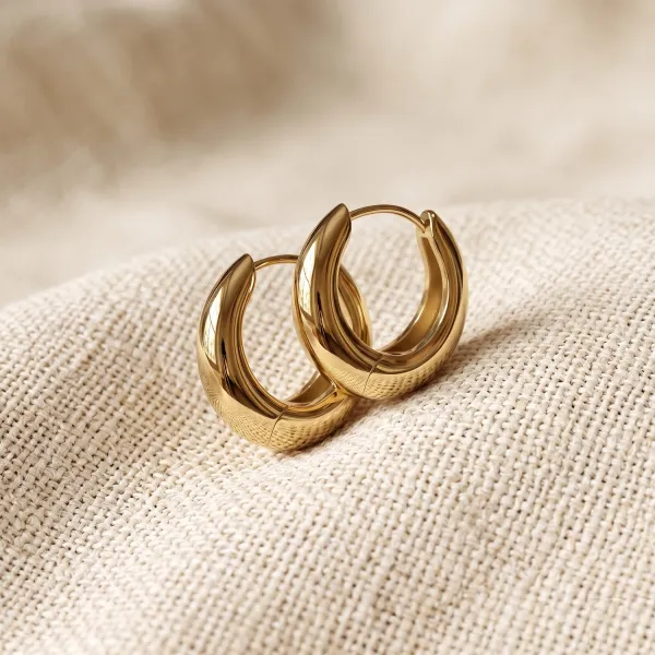 Simple Surgical-Steel Hoop Earrings