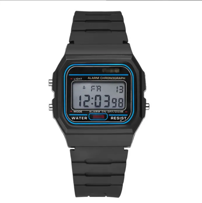 Vintage Square Digital Watch for Men Women, Multi-Function Alarm Chronograph Waterproof Sports Electronic Wrist Watch