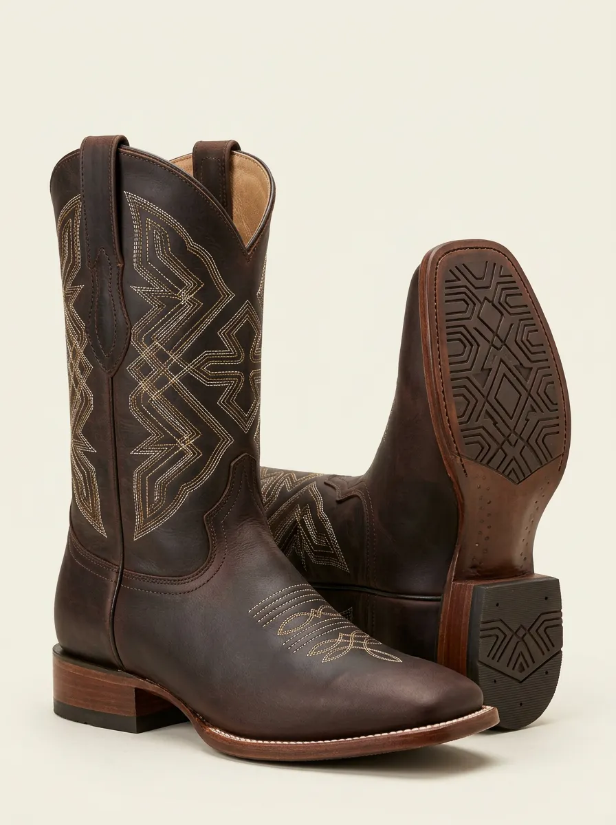 Men's Western Cowboy Embroidered Western Boots