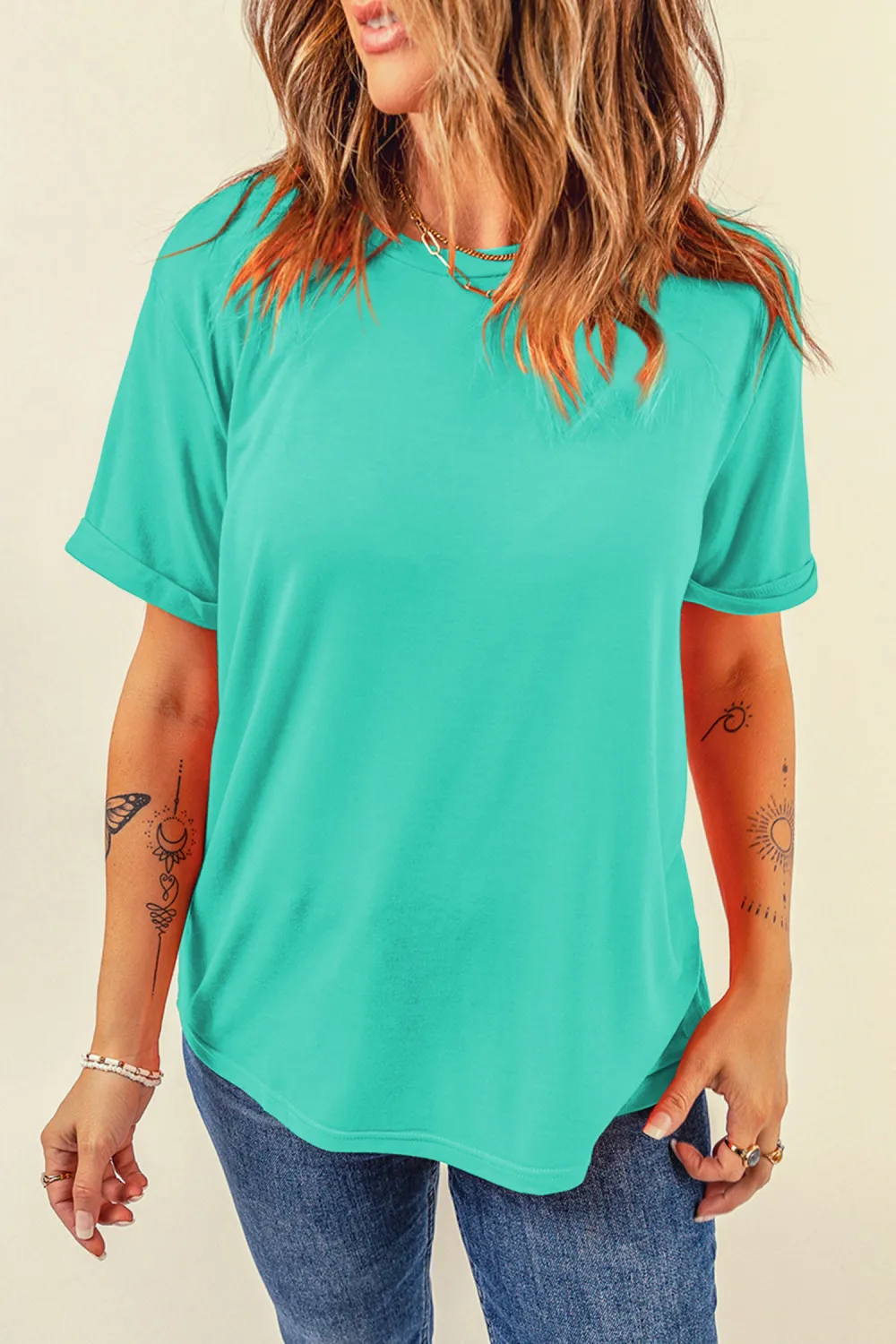 Mint Green Crew Neck Tee