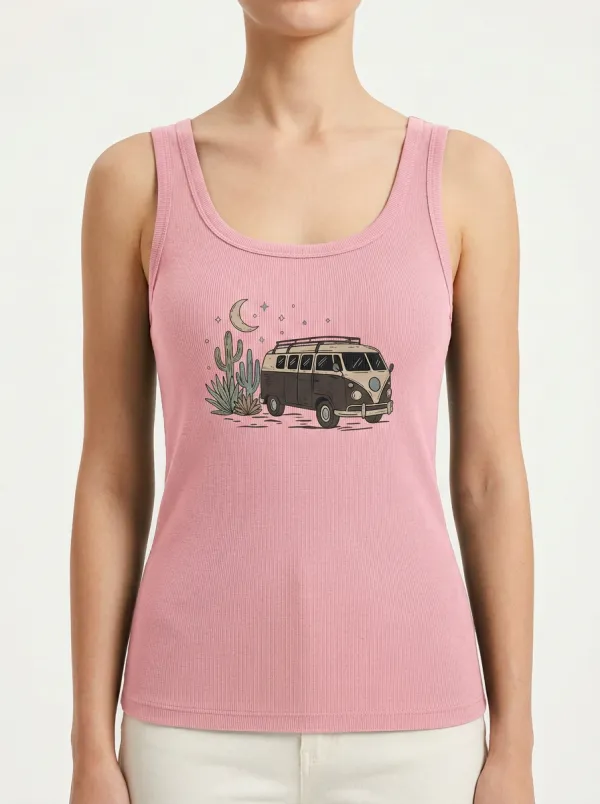 Cactus Moon Travel Built-In Bra Tank Top