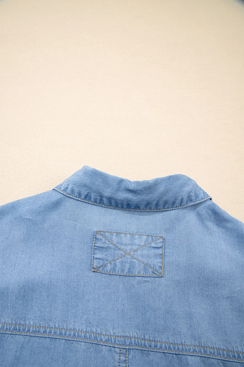 Beau Blue Half Sleeve Button Shirt