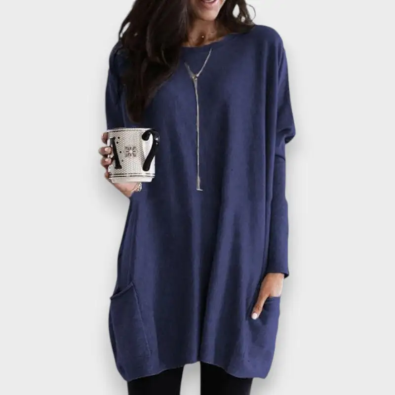 Pocket Detail Flowing Relaxed Casual Dress