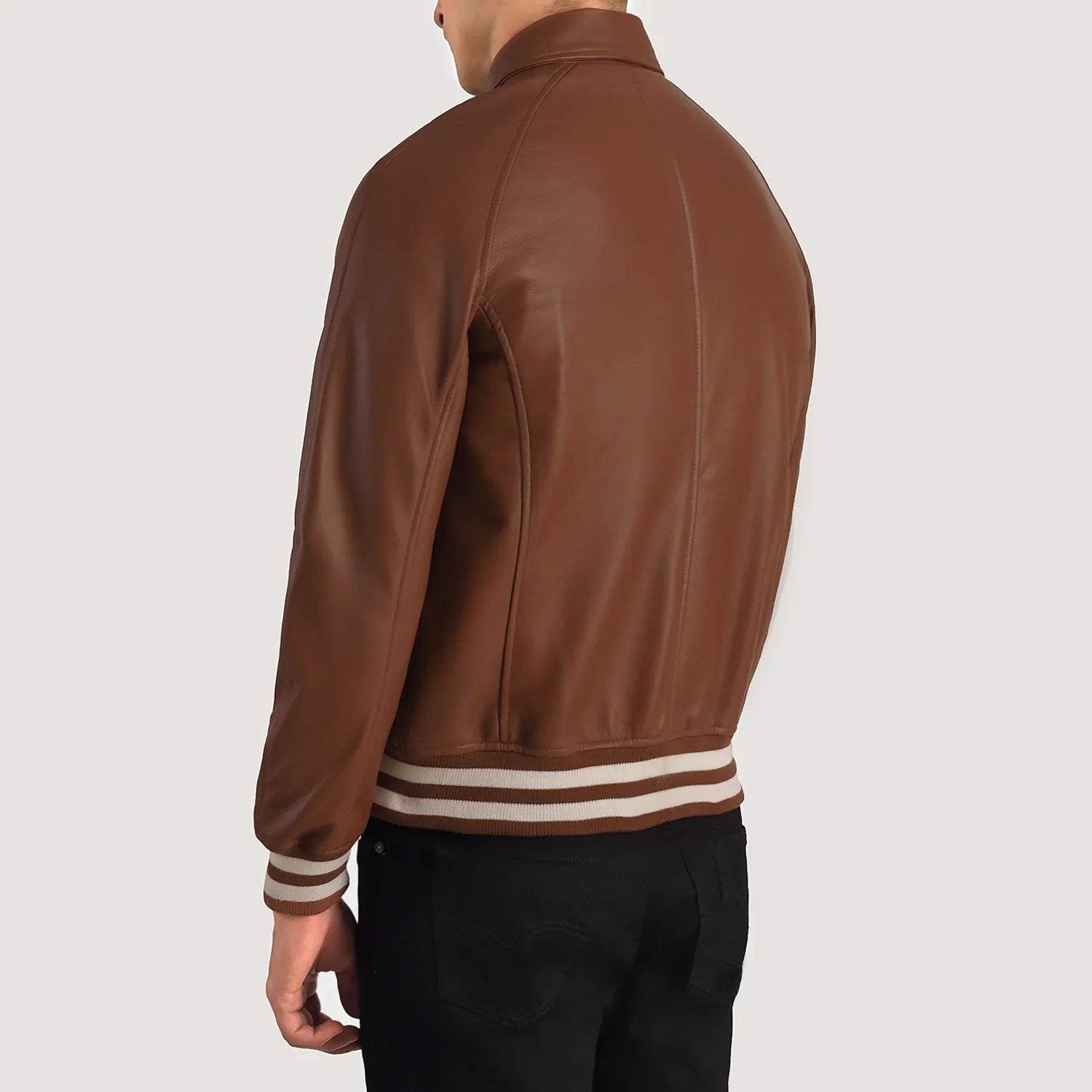 Men's Modern Leather Varsity Jacket