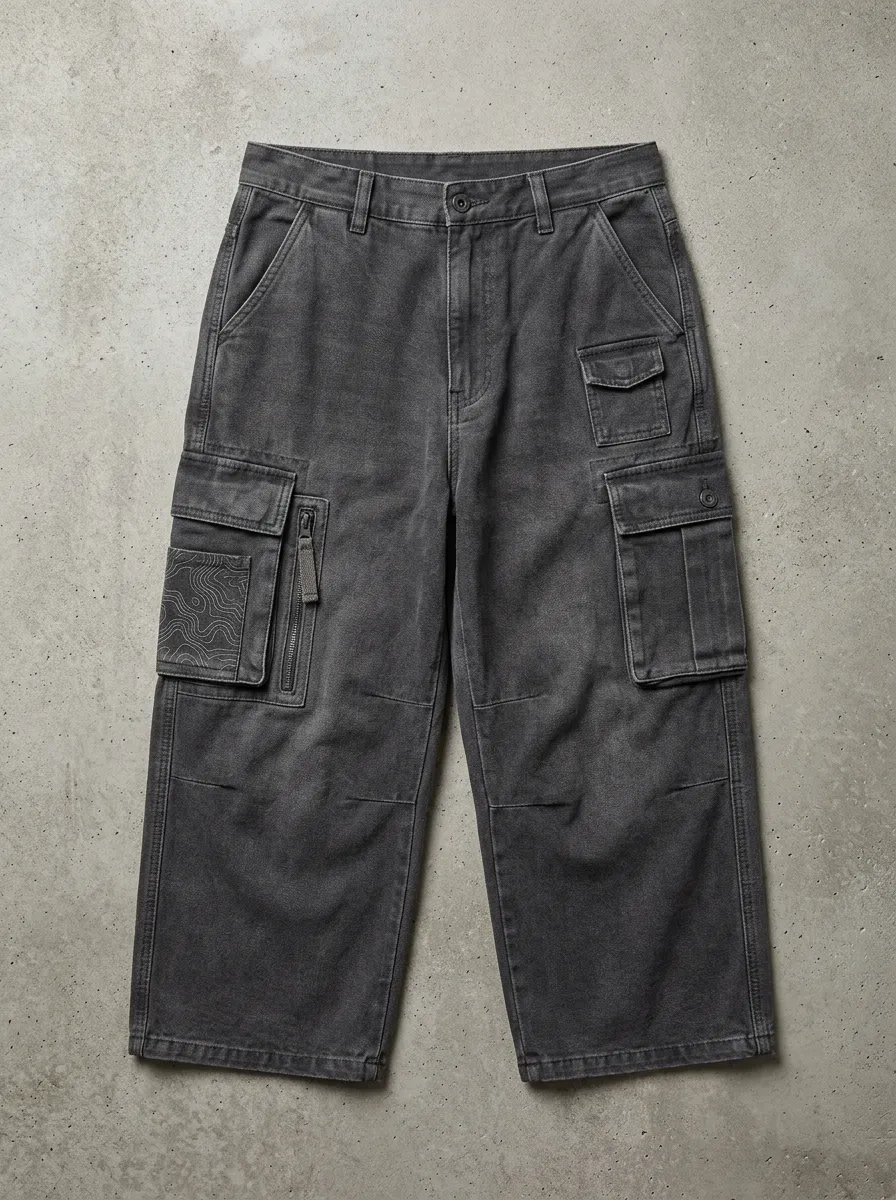Utility Cargo Topographic Graphic Men's Cargo Shorts
