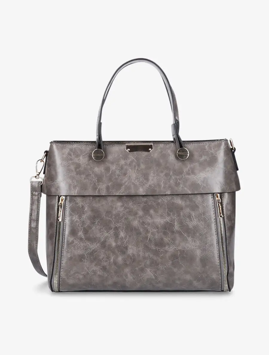 Structured Glossy Finish Tote Bag