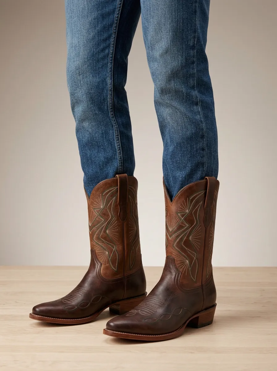 Men’s Embroidered Western Cowboy Boots