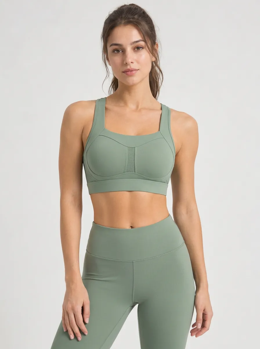 Women's Mesh Panel Sports Bra