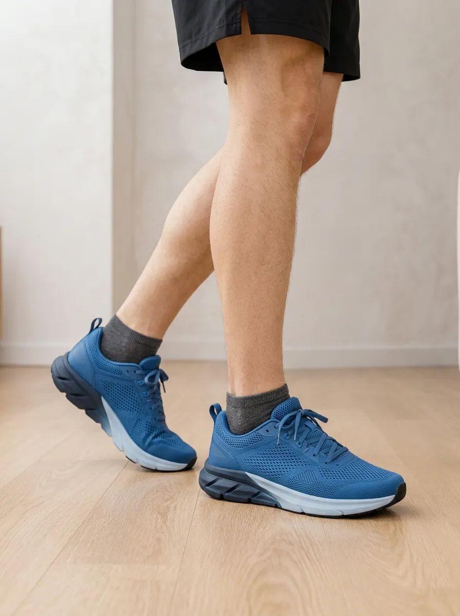 Men's Core Athletic Running Mesh Printed Sneakers
