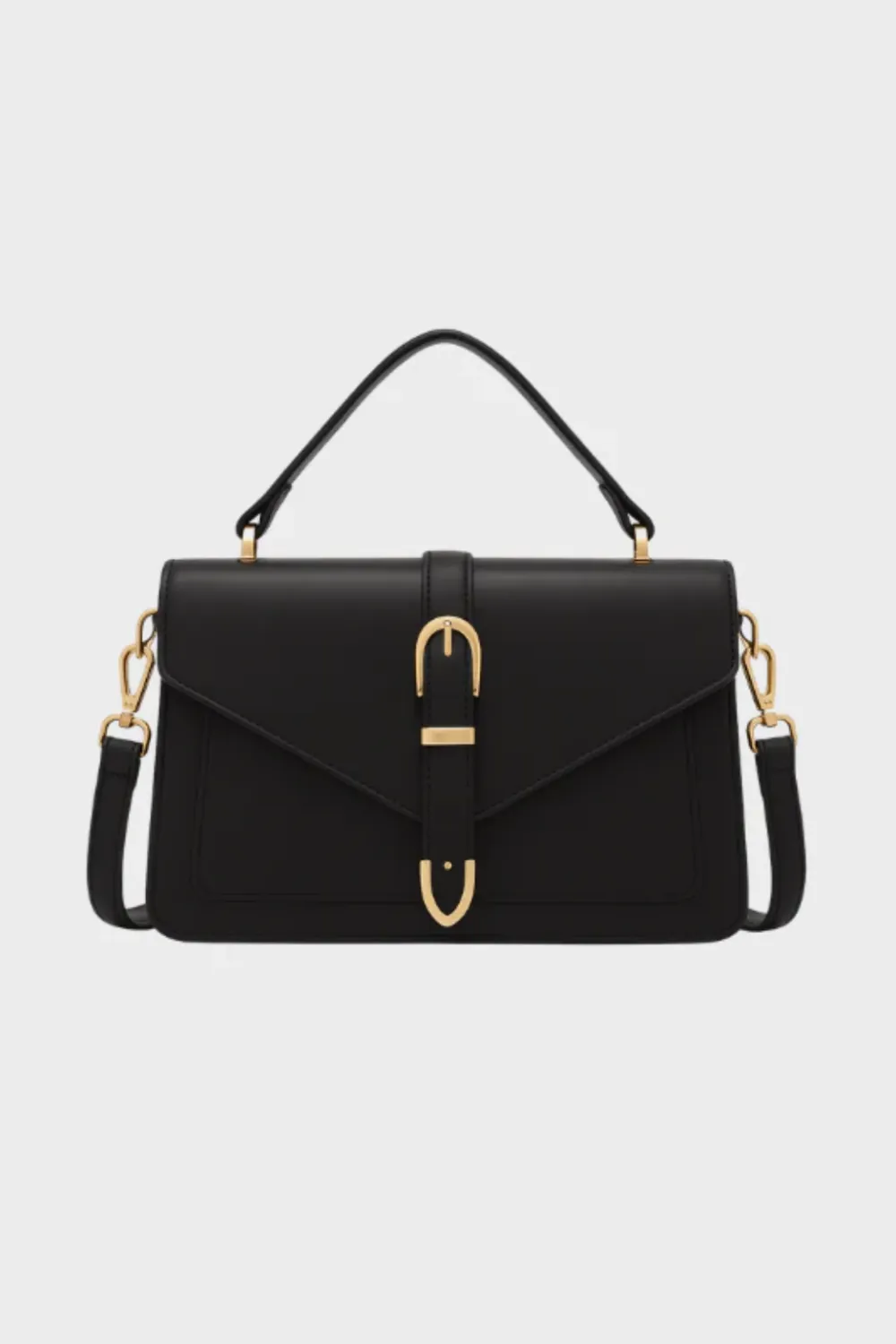 Structured Crossbody Shoulder Bag Top Handle