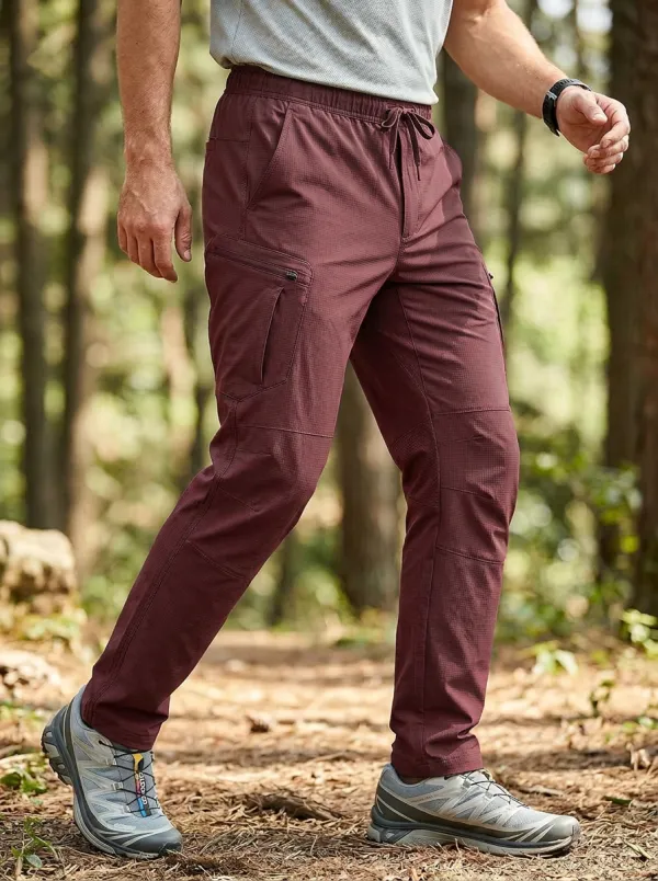 Men's Multi-Pocket Quick-Dry Active Flex-Knee Cargo Pants