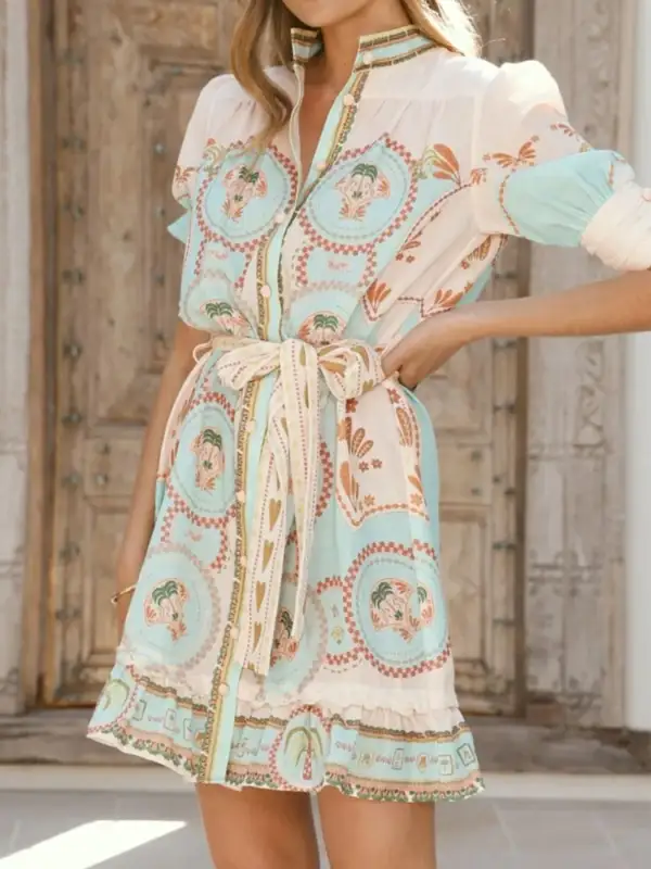 Easy Everyday Tie Waist Mini Dress
