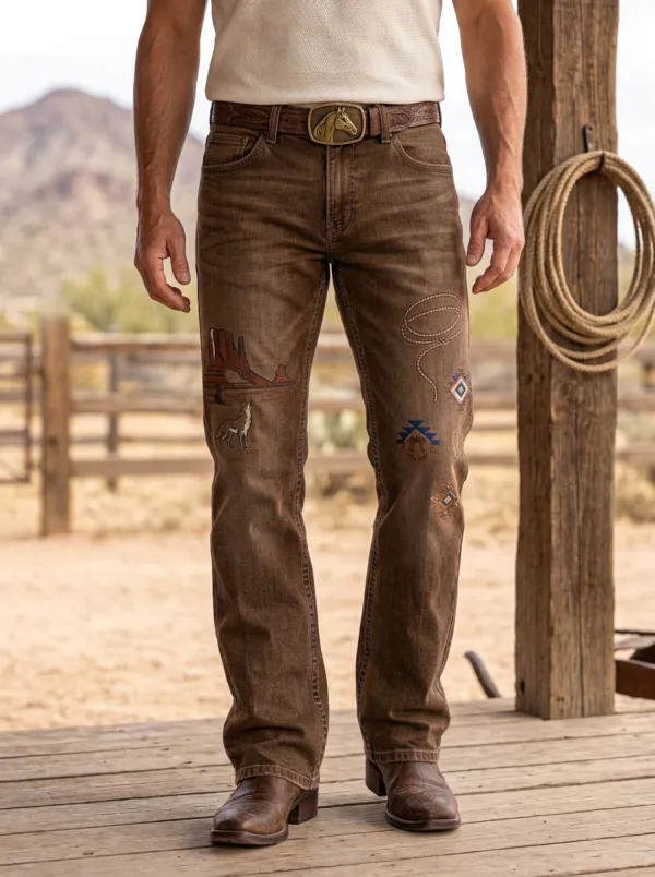 Men's Western Cowboy Desert Jeans