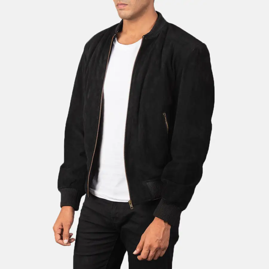 Men's Casual Bomber Suede Jacket