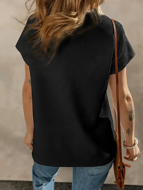 Relaxed Short Sleeve V-Neck Everyday T-Shirt