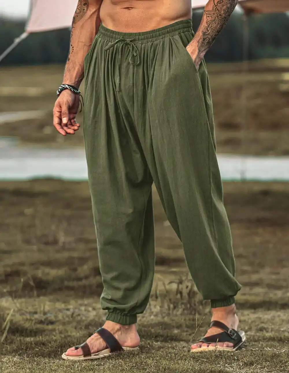Relaxed Linen Boho Pants