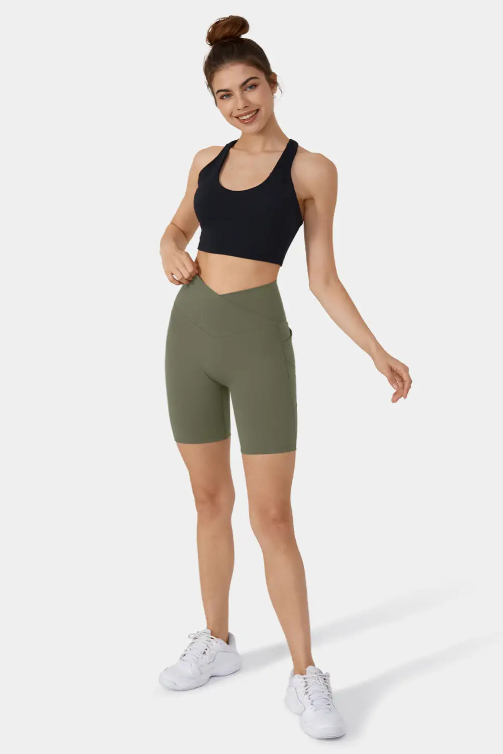 Swimwear Solid Split Pocket Sheath Active Bikinis Bottoms