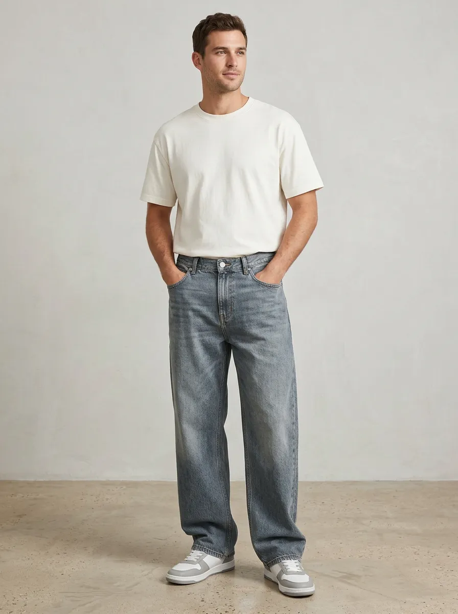 Men's Utility Inspired Relaxed Fit Jeans