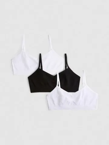 7-15yrs | 3pk Seamless Spaghetti Strap Cropped Tops