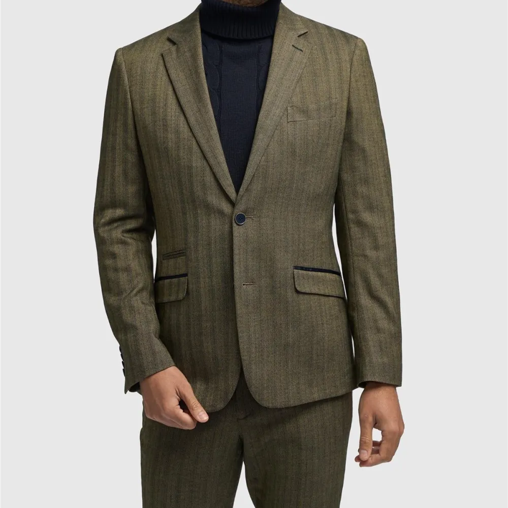 Men S Olive Green Tweed Blazer
