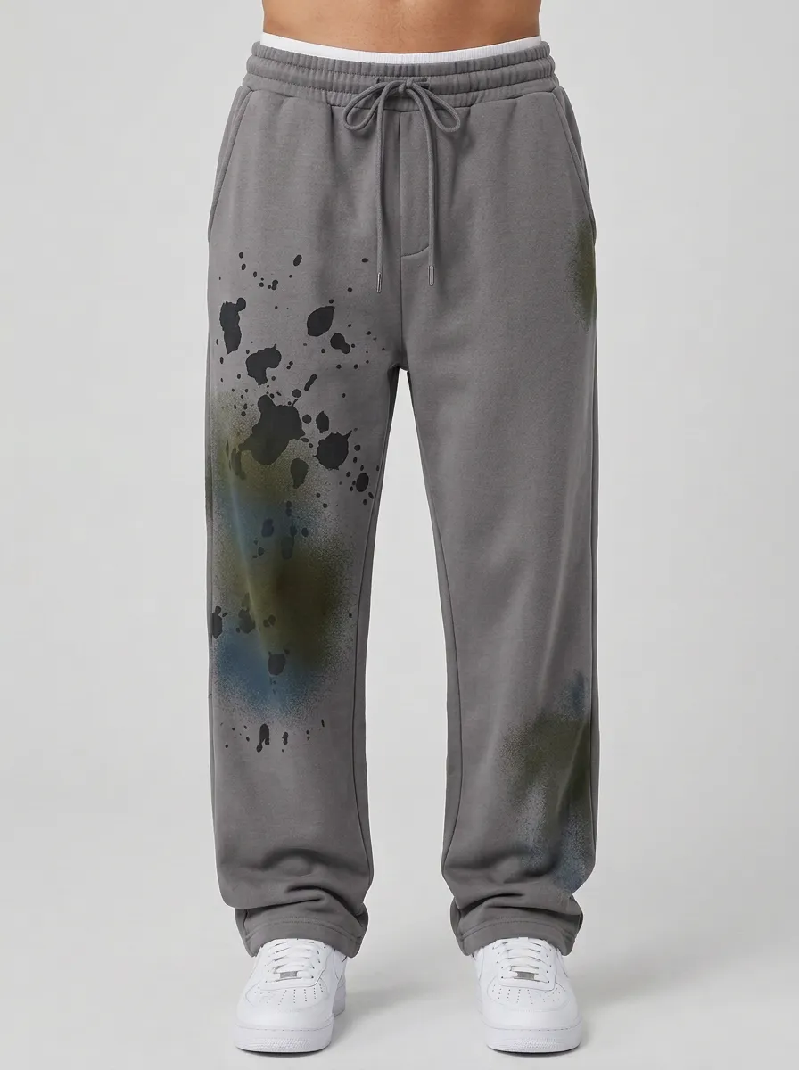 Paint Splatter Straight Leg Sweatpants
